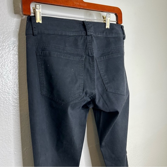 Nili Lotan Washed Black Wide Flare Leg Trouser Pant Size 2 - Picture 9 of 13